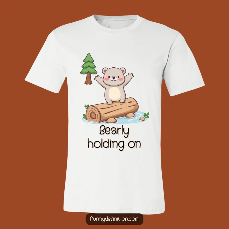 Funny Clumsy Bear T-Shirt - Hilarious Outdoor Mishap Apparel