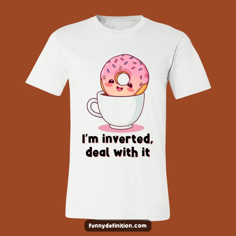 Funny Giggling Donut T-Shirt: Wear Your Morning Coffee Chaos with Joy