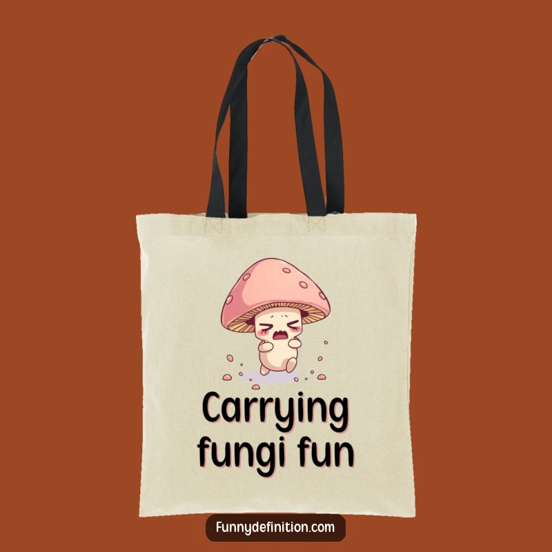 Funny Mushroom Tote Bag - Tripping Spore Character Fungi Bag Funny Gift