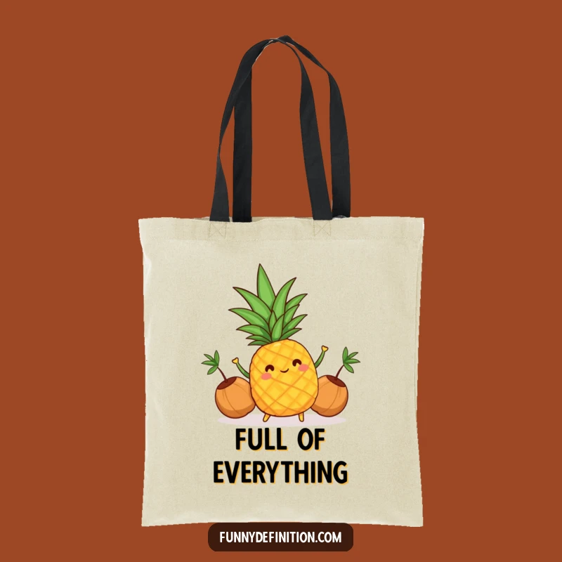Funny Pineapple Juggling Tote Bag: Carry Your Tropical Fun