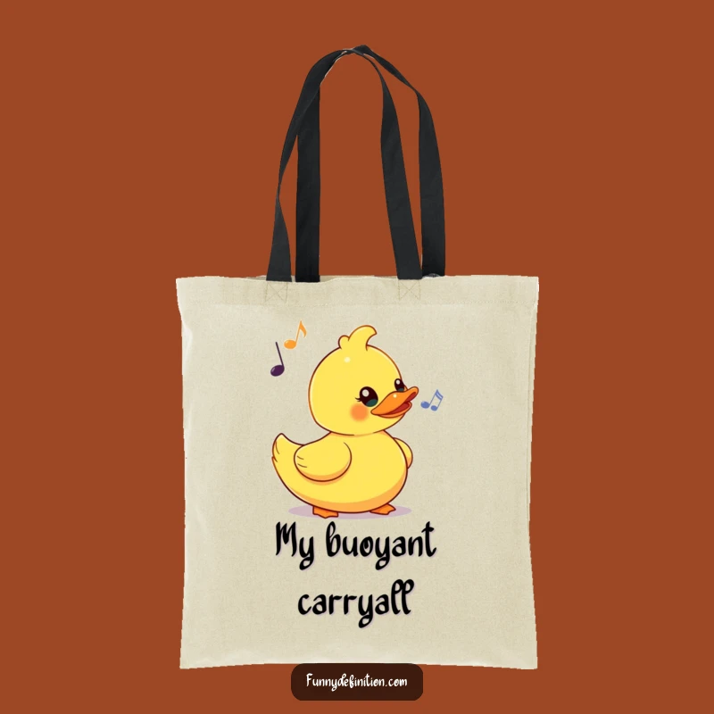 Funny Rubber Duck Bobbing Tote Bag - Carry Your Rhythm