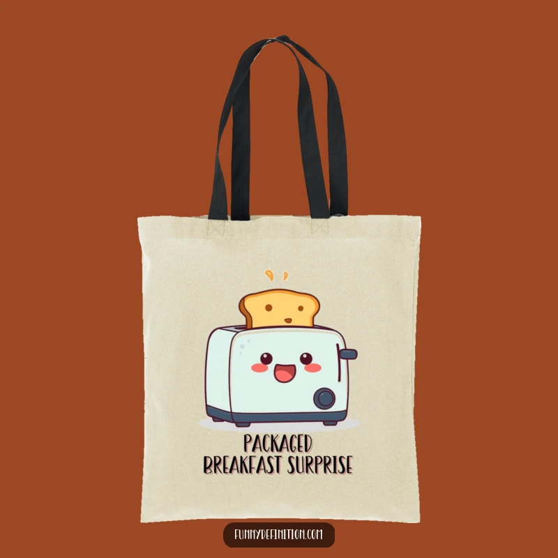 Funny Startled Toast Tote Bag - Hilarious Breakfast Carry-All